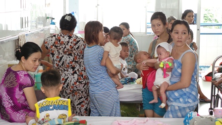 Số bệnh nhi điều trị tại Nhi Đồng 1 vẫn ở mức cao